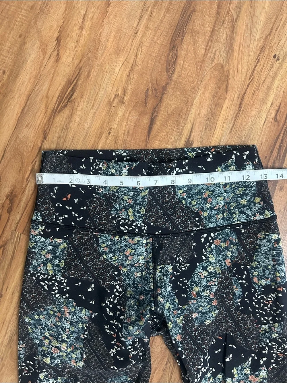 Lululemon Wunder Under Hi-Rise 7/8 Floral Patchwork Leggings Womens 8